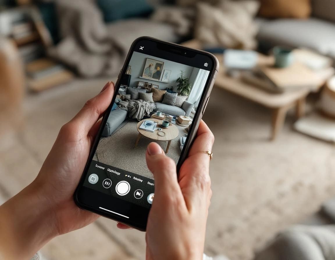 Snap a Quick Pic - AI interior design app step 1 showing how to transform your room