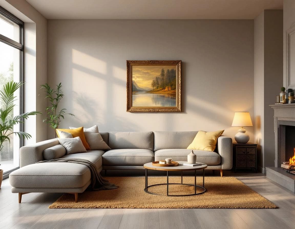 Original living room before AI interior design transformation